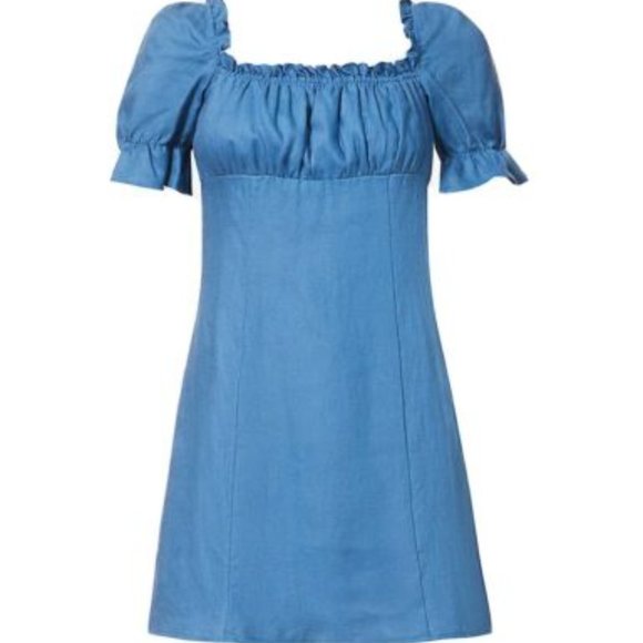 Reformation Dresses & Skirts - Reformation Robles Ruffled Linen Mini Dress US4 AU8